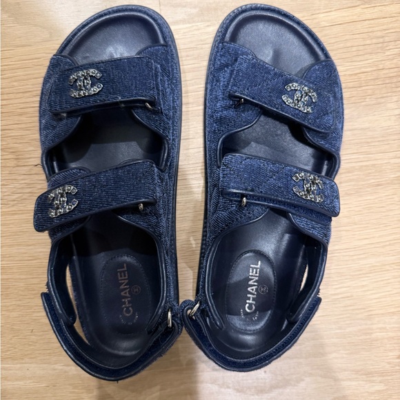 CHANEL Shoes - CHANEL Denim Dad Sandals